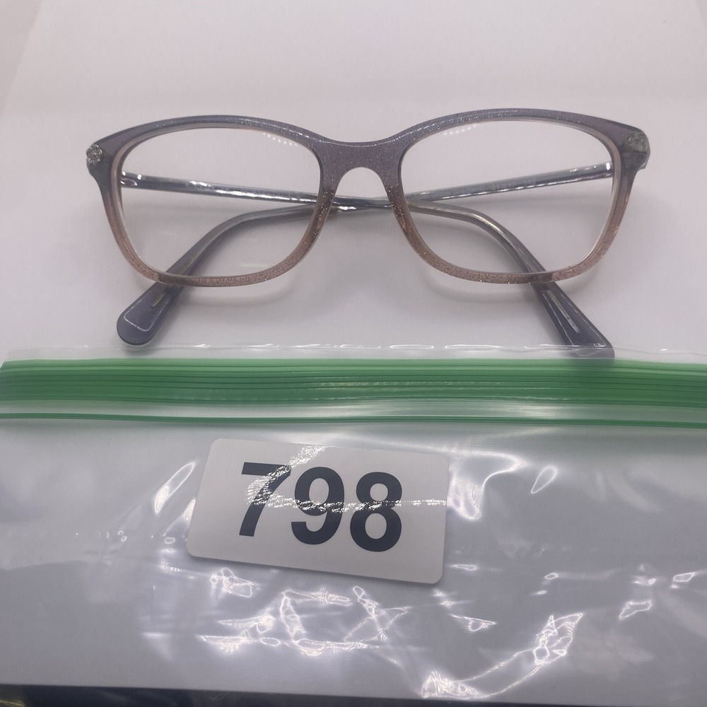 Coach Eyeglasses FRAME ONLY HC6142 Cat Eye 51-17-140 Violet Glitter Gradient 798 - Picture 15 of 15